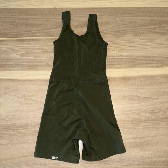SET Active Sportbody Alpine Green Scoop Neck Playsuit Romper Women's Medium M - Picture 5 of 5
